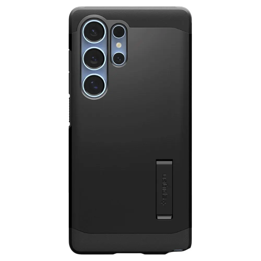 Samsung Galaxy S25 Ultra Spigen Tough Armor Hybrid Deksel m. Stativfunksjon - MagSafe Kompatibel - Svart