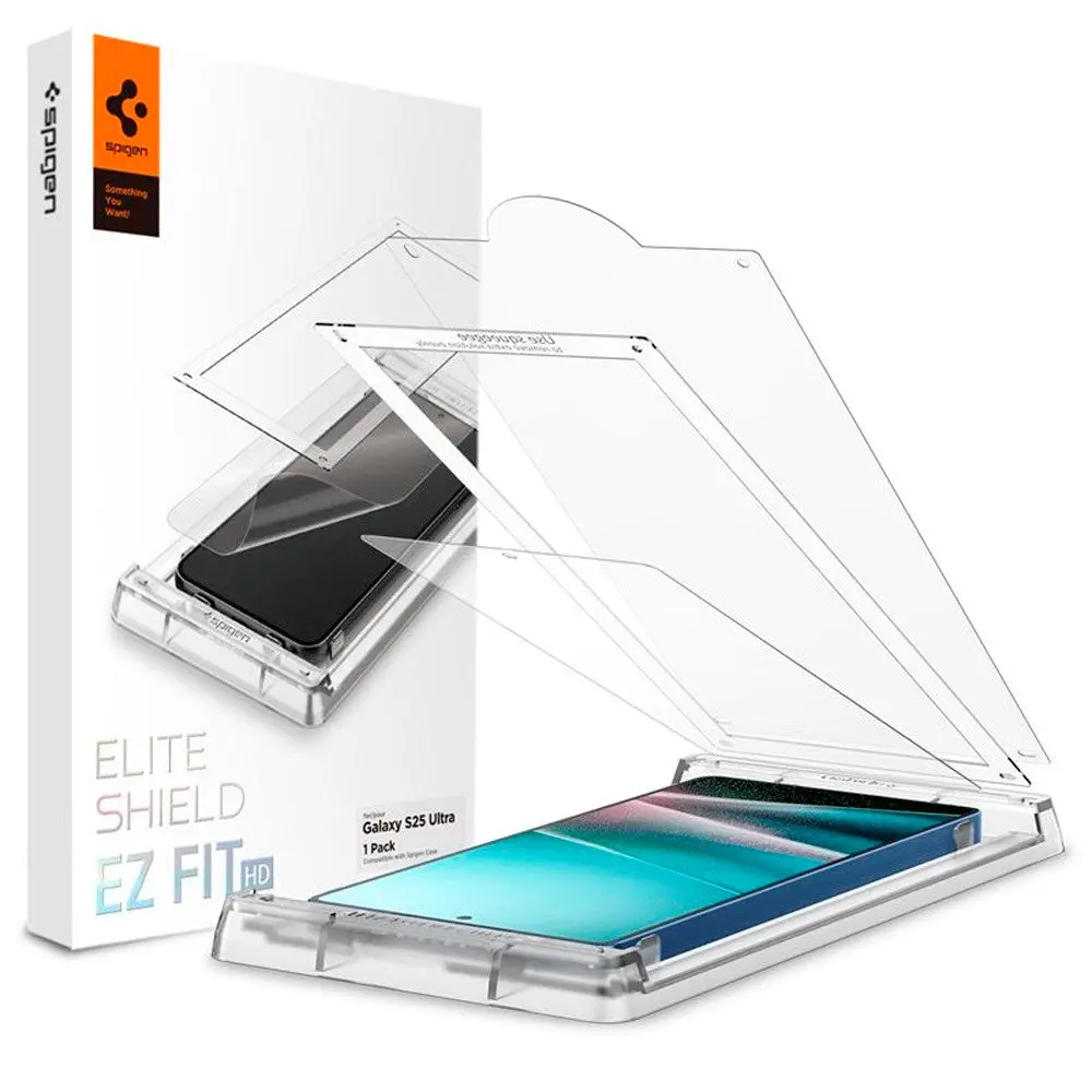 Samsung Galaxy S25 Ultra Spigen EliteShield EZ Fit Skjermbeskyttelsesfilm - Gjennomsiktig