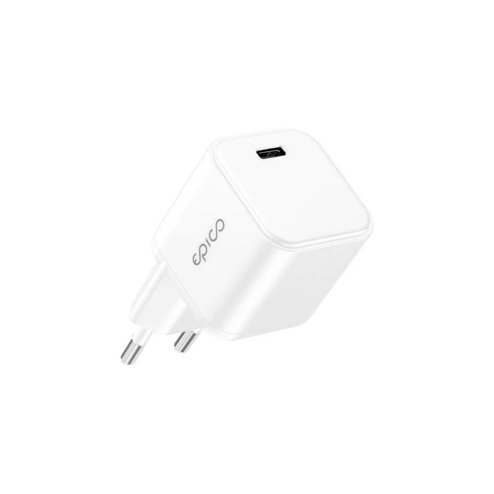 Epico UltraBoost Micro 70W Vegglader med USB-C - Hvit