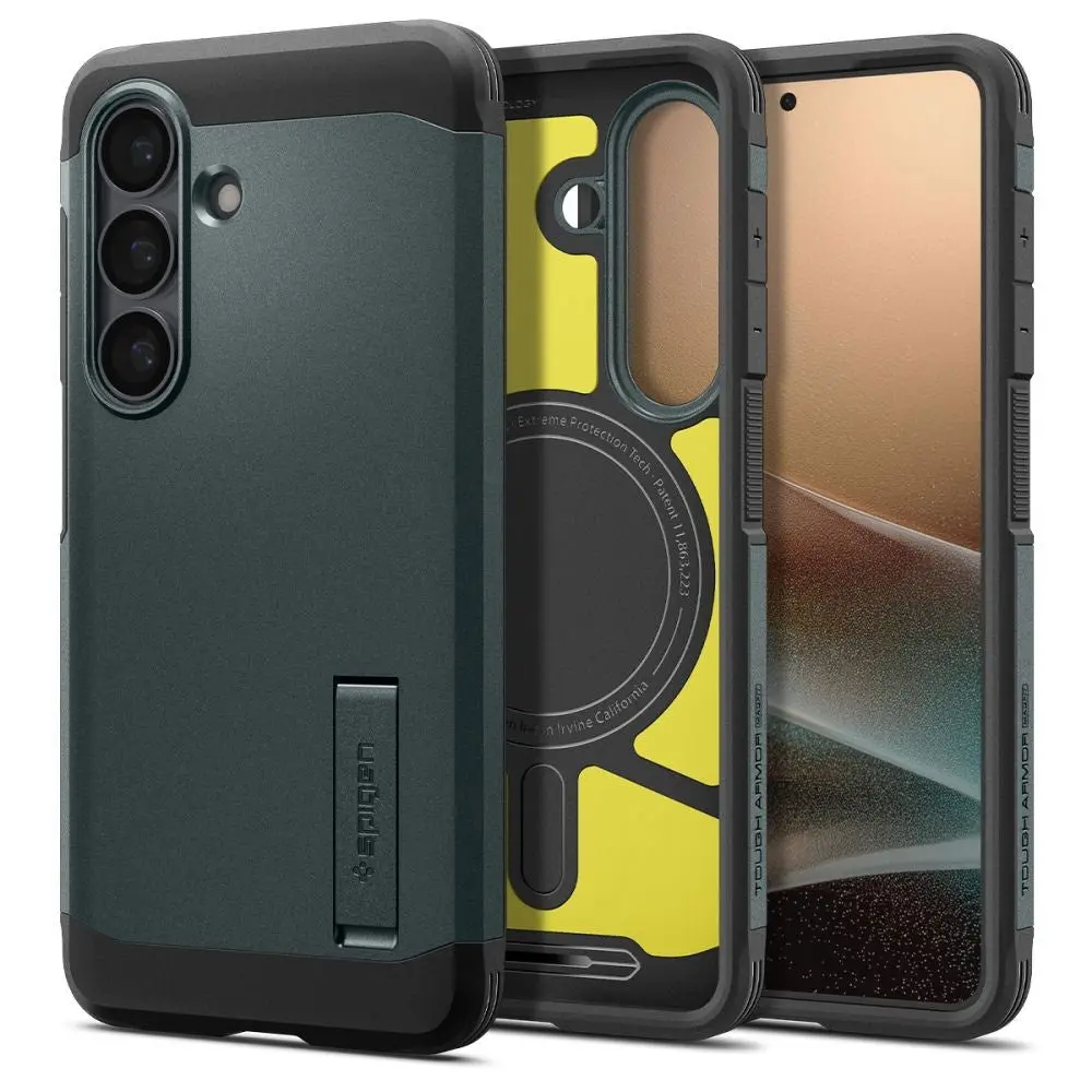Samsung Galaxy S26+ (Plus) Spigen Tough Armor Hybrid Deksel m. Stativfunksjon - MagSafe Kompatibel