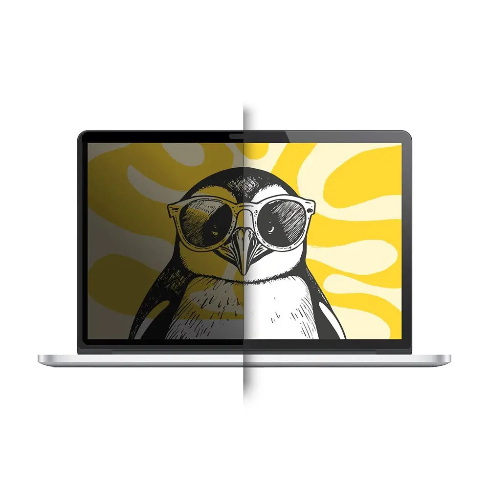 MacBook Pro 15 Touch Bar (2016-2020) DooDroo Skjermbeskyttelsesfilm - Privacy Funksjon - Gjennomsiktig/Sort