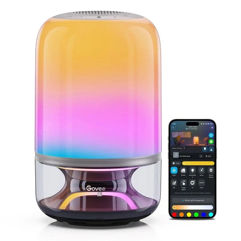 Govee Table Lamp 2 Pro - Innebygd Høyttaler - Grå