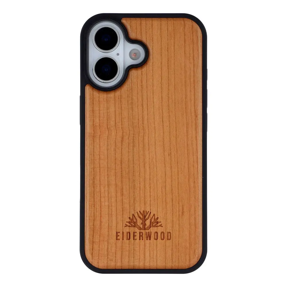 EIDERWOOD iPhone 17 Magnetisk Tredeksel - MagSafe Kompatibel - Kirsebærtre