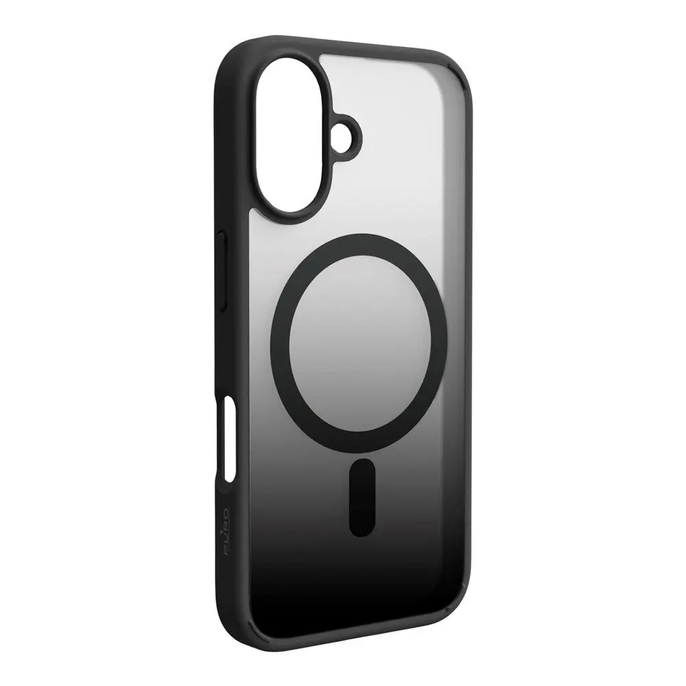 PURO GRADIENT MagSafe Deksel - iPhone 16 Plus - Gjennomsiktig/Svart