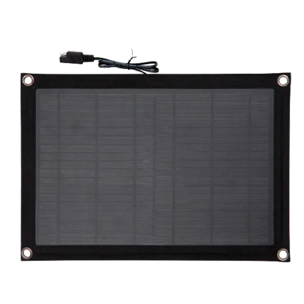 TECHNAXX TX-209 10W Solcellelader m. Startkabler 12V - Svart