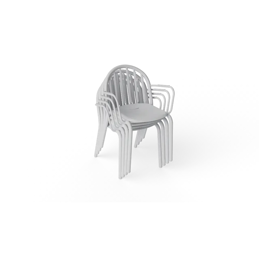 Fatboy Hagestol med Armlener Fred's set light grey (4 pcs)
