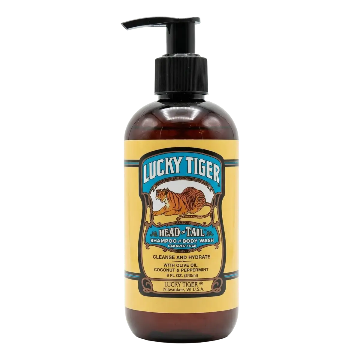 Lucky Tiger Head To Tail Peppermint Sjampo & Body Wash