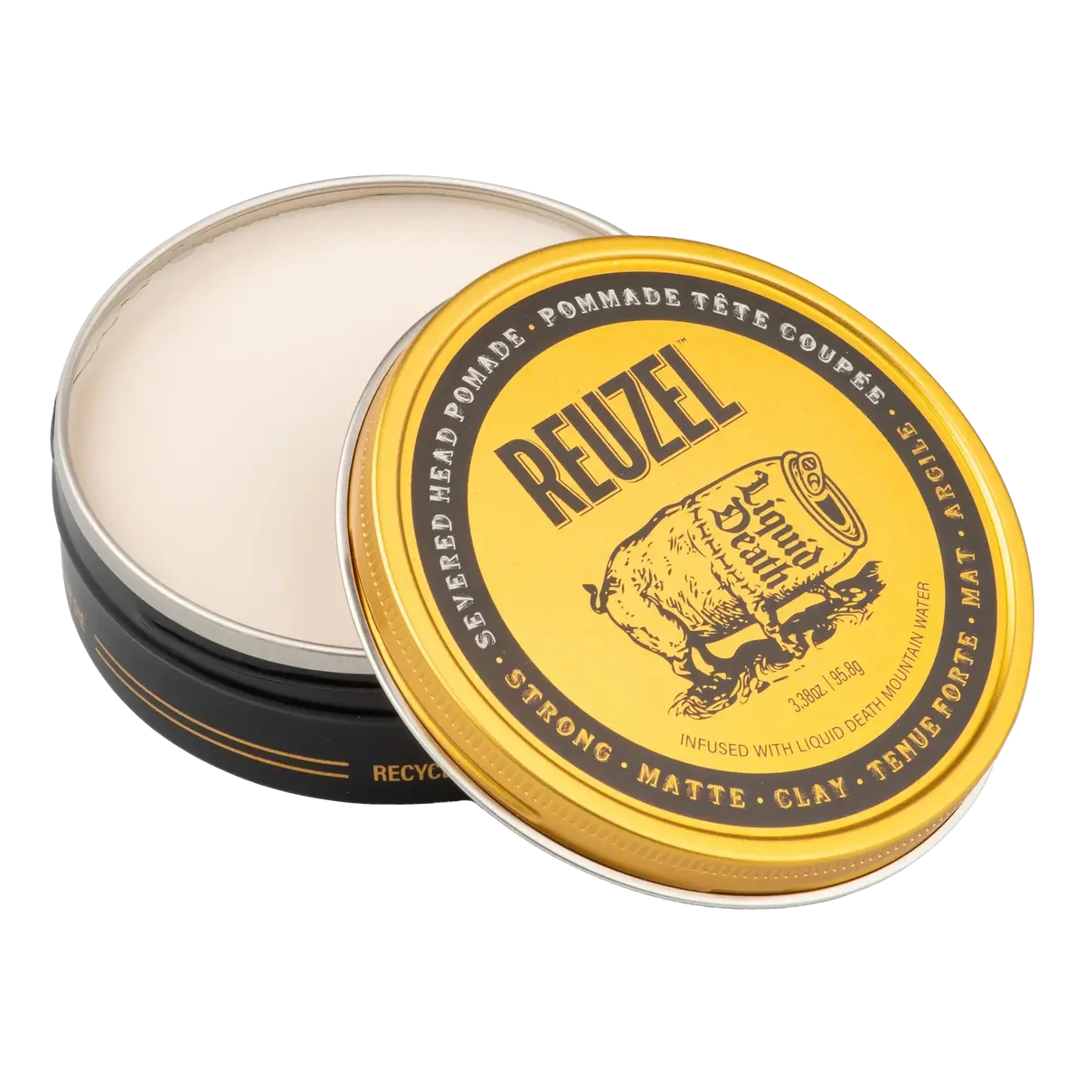 Reuzel x Liquid Death Severed Head Strong Hold Clay Pomade