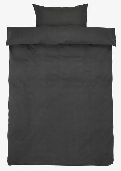 Flanellsengesett VITA 140x200 mørk grå