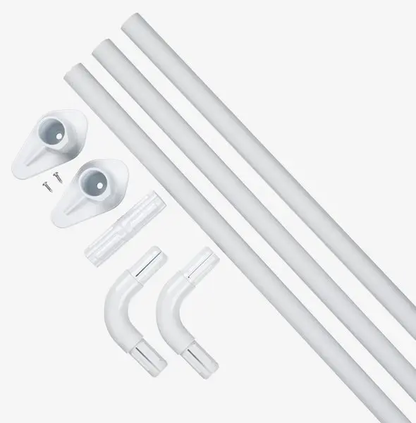 Dusjforhengstang VARA 90x90x90cm hvit