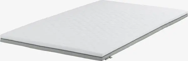 Overmadrass 120x200 WELLPUR BOKSELVI grå