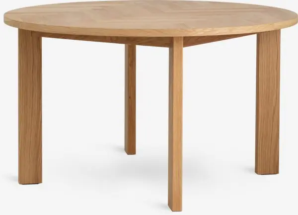 Spisebord HARESKOV Ø129 natur eik