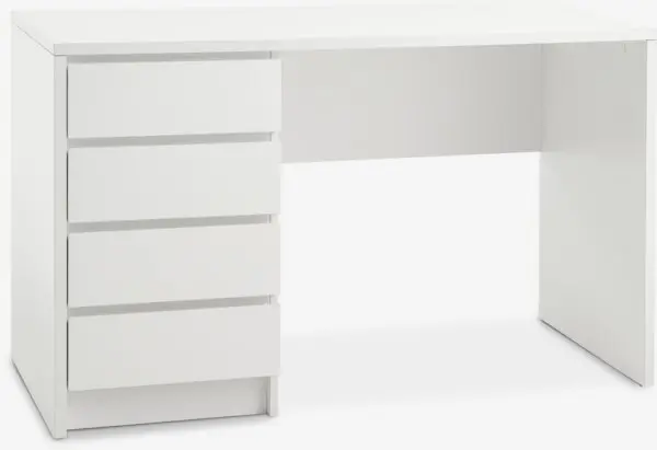 Skrivebord LIMFJORDEN 60x120 4 skuffer hvit