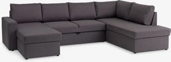 Hjørnesovesofa MARSLEV mørk grå stoff