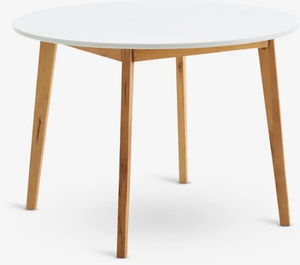 Spisebord JEGIND Ø105 natur/hvit