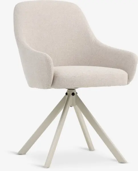 Spisestol ROSTRUP sving beige stoff