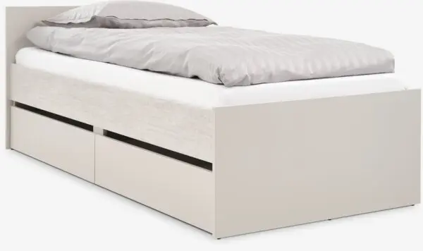 Seng m/skuff BILLUND 90x200 travertin/beige