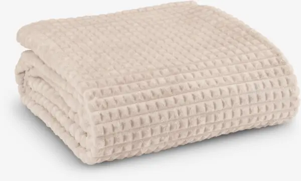 Fleecepledd HAGTORN 140x200 beige