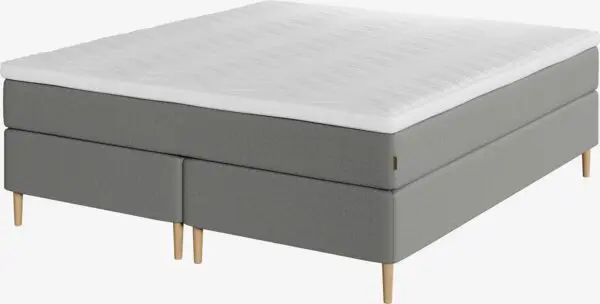 Kontinentalseng 160x200 HEMLA+TOSEN grå-23 Medium