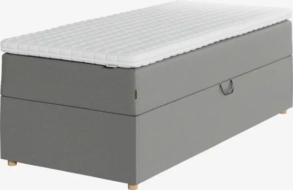 Kontinentalseng 90x200 TYSLA + MURU grå-23 Fast