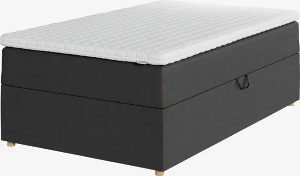 Kontinentalseng 120x200 TYSLA + EKSO grå-40 Fast