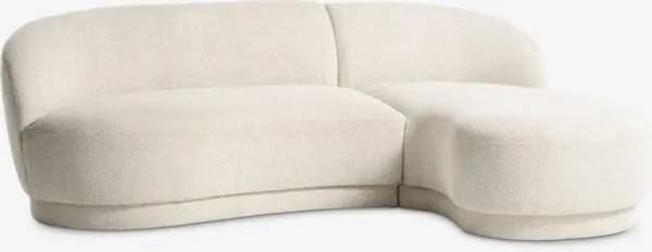 Sofa m/sjeselong ANDRUP høyre beige stoff