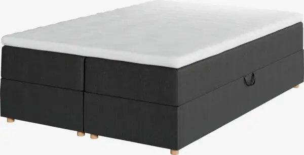 Kontinentalseng 140x200 SKAUMA + FLYA grå-40 Ekstra fast