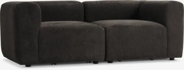Modulsofa SKEJBY 2-seter mørk brun stoff
