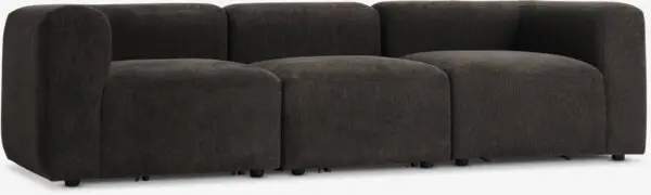 Modulsofa SKEJBY 3-seter mørk brun stoff