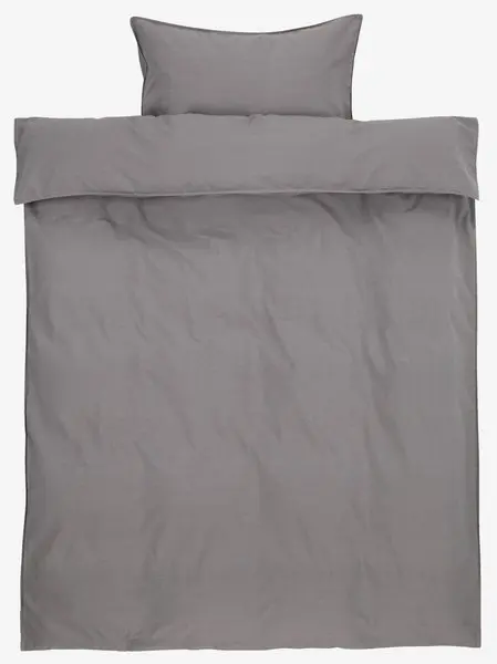 Sengesett SANNE vasket bomull 140x220 grå