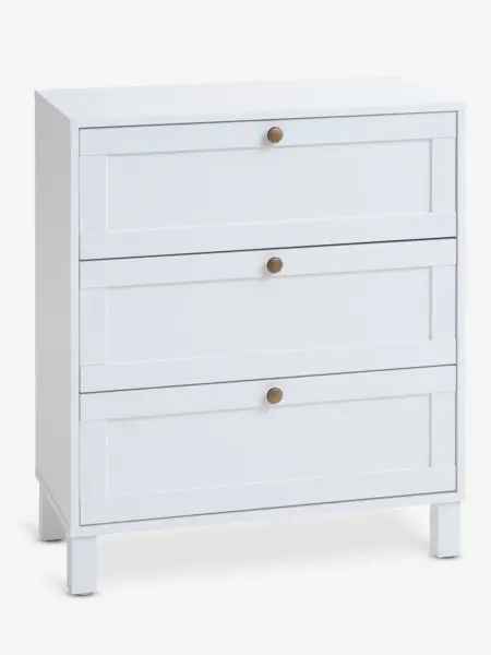 Reolmodul SKALS kommode 3 skuffer hvit