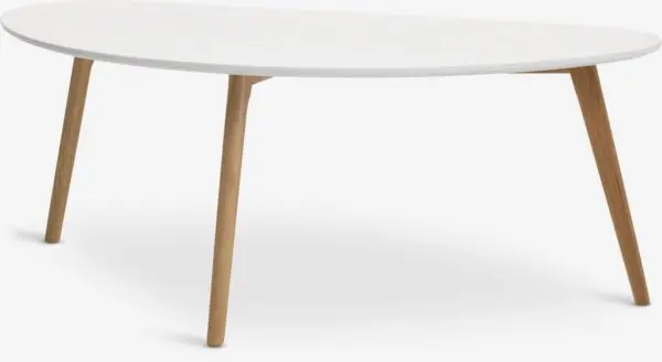 Sofabord LEJRE 60x120 hvit/natur eik