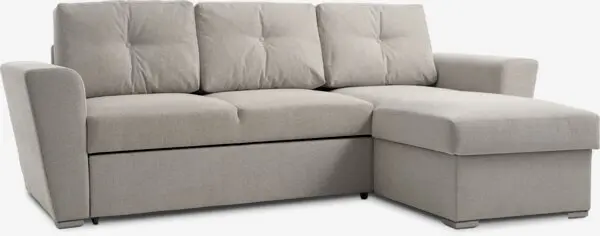 Sovesofa m/sjeselong VEJLBY lys sand