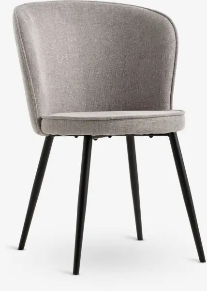 Spisestol RISSKOV lys grått stoff/svart