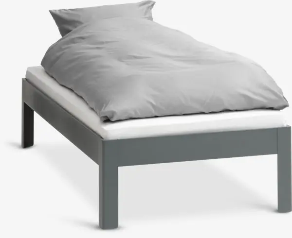 Sengeramme KILDEN 90x200cm mørk grå