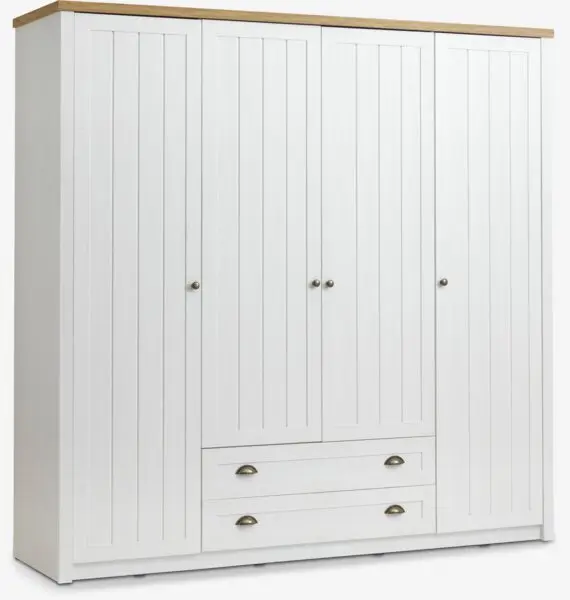 Skap MARKSKEL 212x210 hvit/natur villeikfarget