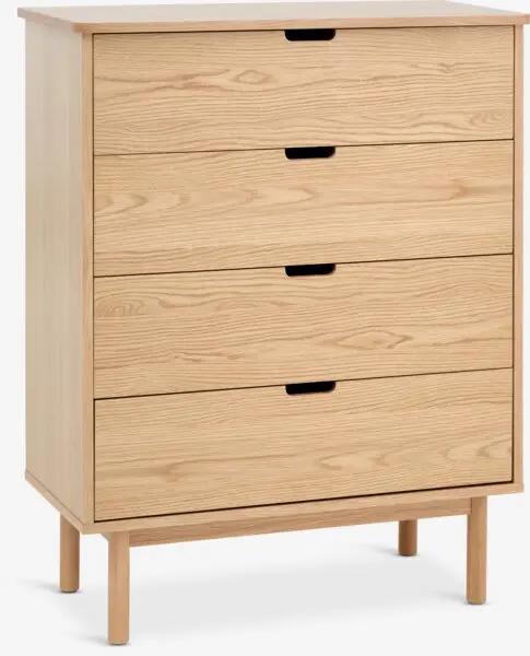 Kommode STUBBERUP 4 skuffer natur eik