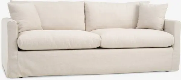 Sofa LYNGAA 3-seter beige avtakbart trekk beige stoff
