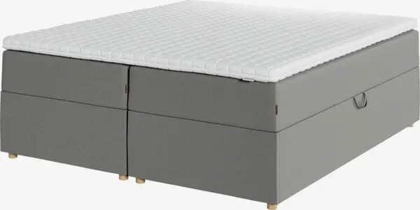 Kontinentalseng 160x200 TYSLA + EKSO grå-23 Fast