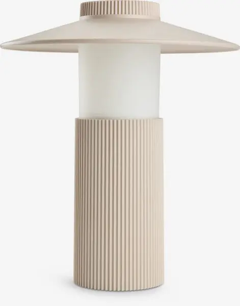 Oppladbar bordlampe SVANE Ø21xH25cm sand