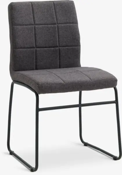 Spisestol HAMMEL grått stoff/svart