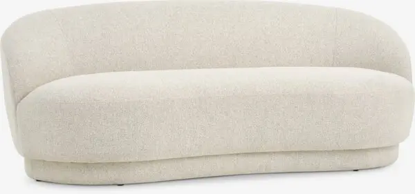 Sofa ANDRUP 3-seter oval beige stoff
