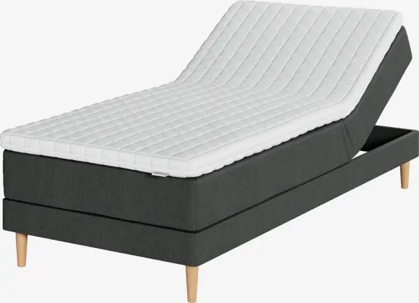 Regulerbar seng 90x200 BJORSUND + KOLA grå-40 Fast