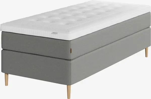 Kontinentalseng 90x200 HEMLA + BRYA grå-23 Medium