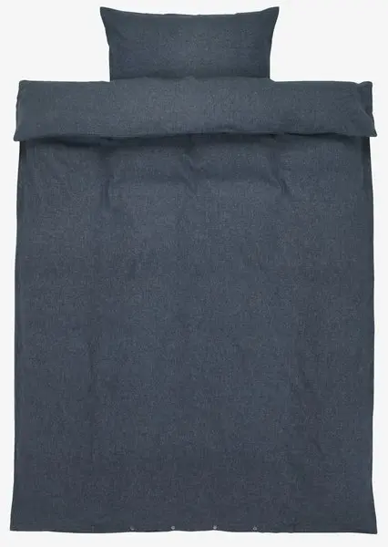 Flanellsengesett RONJA 140x200 denimblå