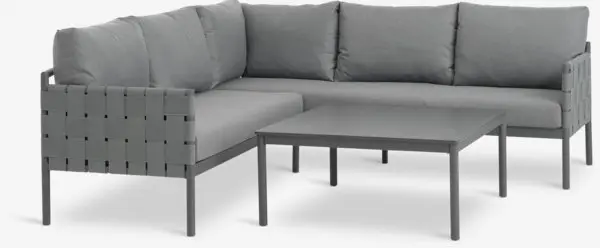 Loungesett IANO 5 seter grå