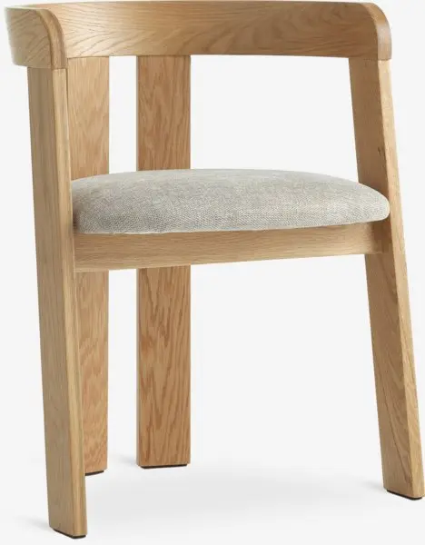 Spisestol BOVRUP natur eik/beige stoff