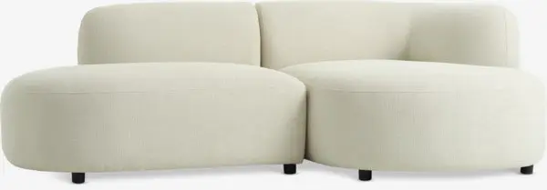Sofa m/sjeselong JYLLINGE beige teddystoff