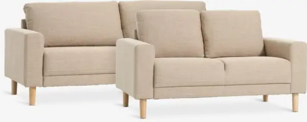 Sofagruppe EGENSE 3+2-seter sand stoff