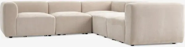 Modulsofa SKEJBY 5-seter hjørne beige stoff